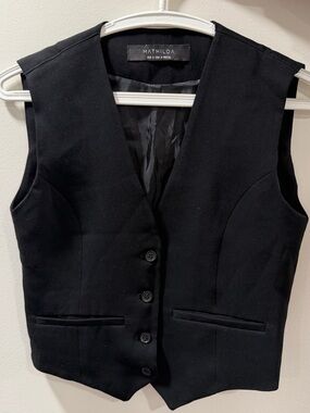 Black Tailored Women's Vest